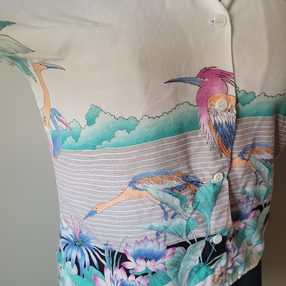 Country Cruffs vintage Miami beach inspired print shirt - Picture 2 of 10